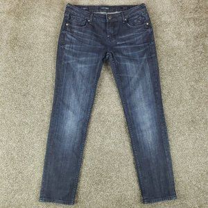 Vigoss Jeans Sz 28 (30x29) Womens Thompson Tomboy Dark Mid Rise Skinny Stretch